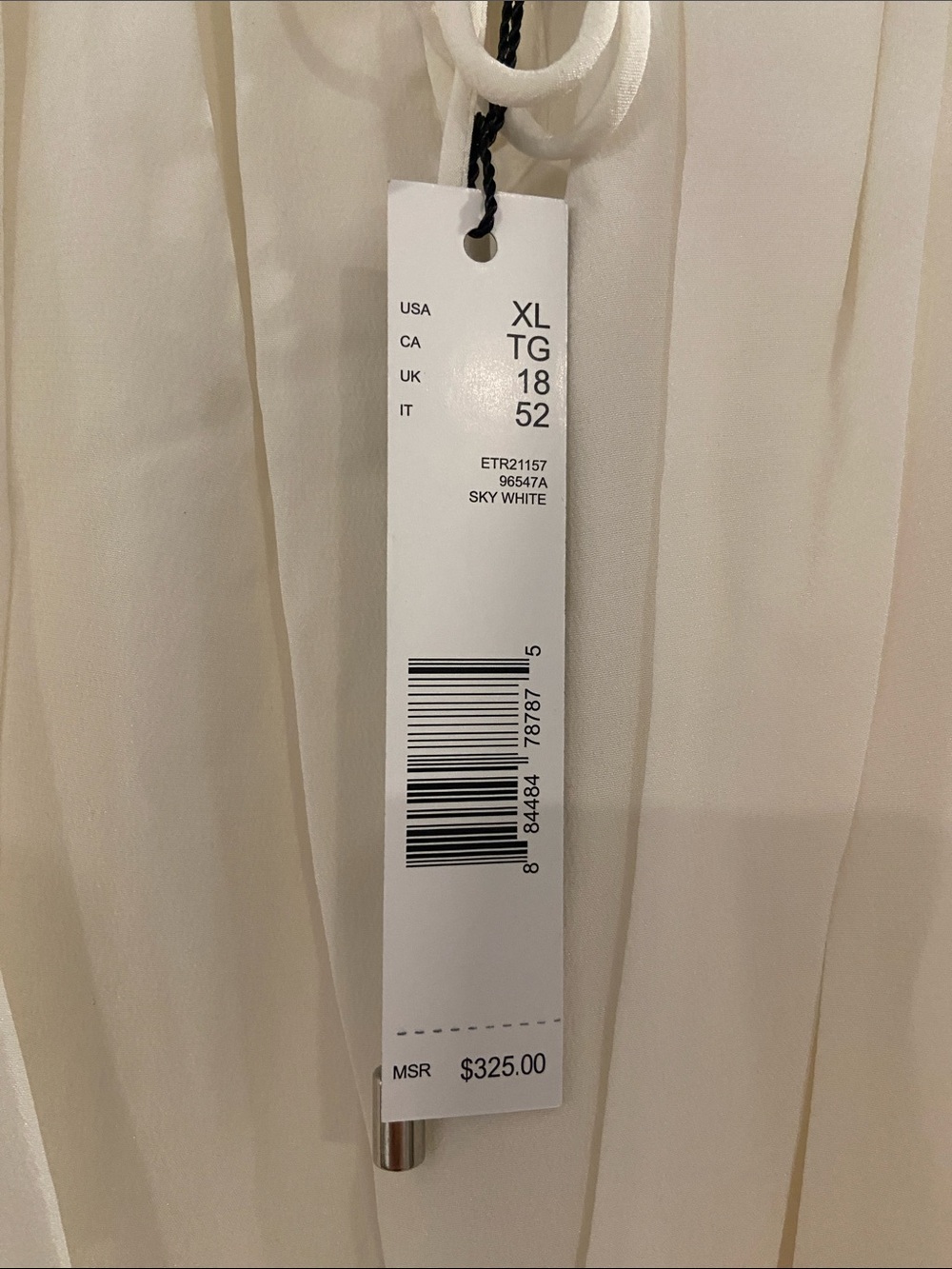Elie Tahari Cream Ruffle Peasant Blouse - Picture 2 of 4